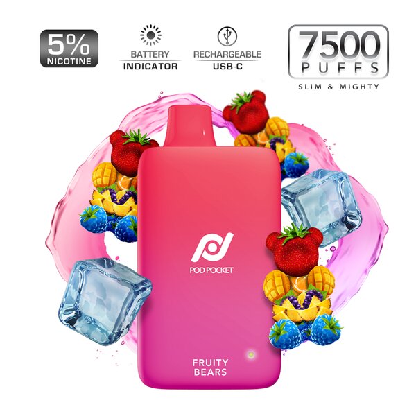 Pod Juice Pod Pocket 7500 Puffs Slim Smart Disposable 5
